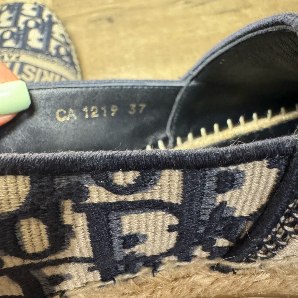 Christian Dior Espadrilles Blue Oblique Canvas Women’s Size 37 | Luxury Designer - Picture 7 of 7